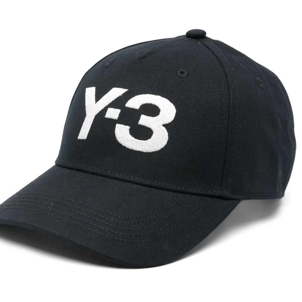 Y-3 Classic Black Cap with White Logo
